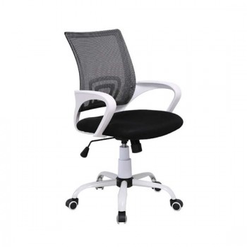 Καθίσματα Γραφείου BS1850-W Λευκό/Μαύρο Mesh Πολυθρόνα Γραφείου