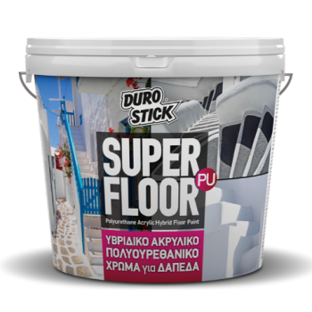 Durostick Super Floor PU Γκρι Υβριδικό, πολυουρεθανικό - ακρυλικό χρώμα δαπέδων 10lt