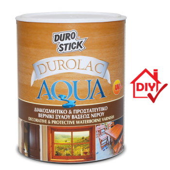 Durostick Durolac Aqua Διακοσμητικό και προστατευτικό βερνίκι ξύλου βάσεως νερού Γυαλιστερό 2.5lt